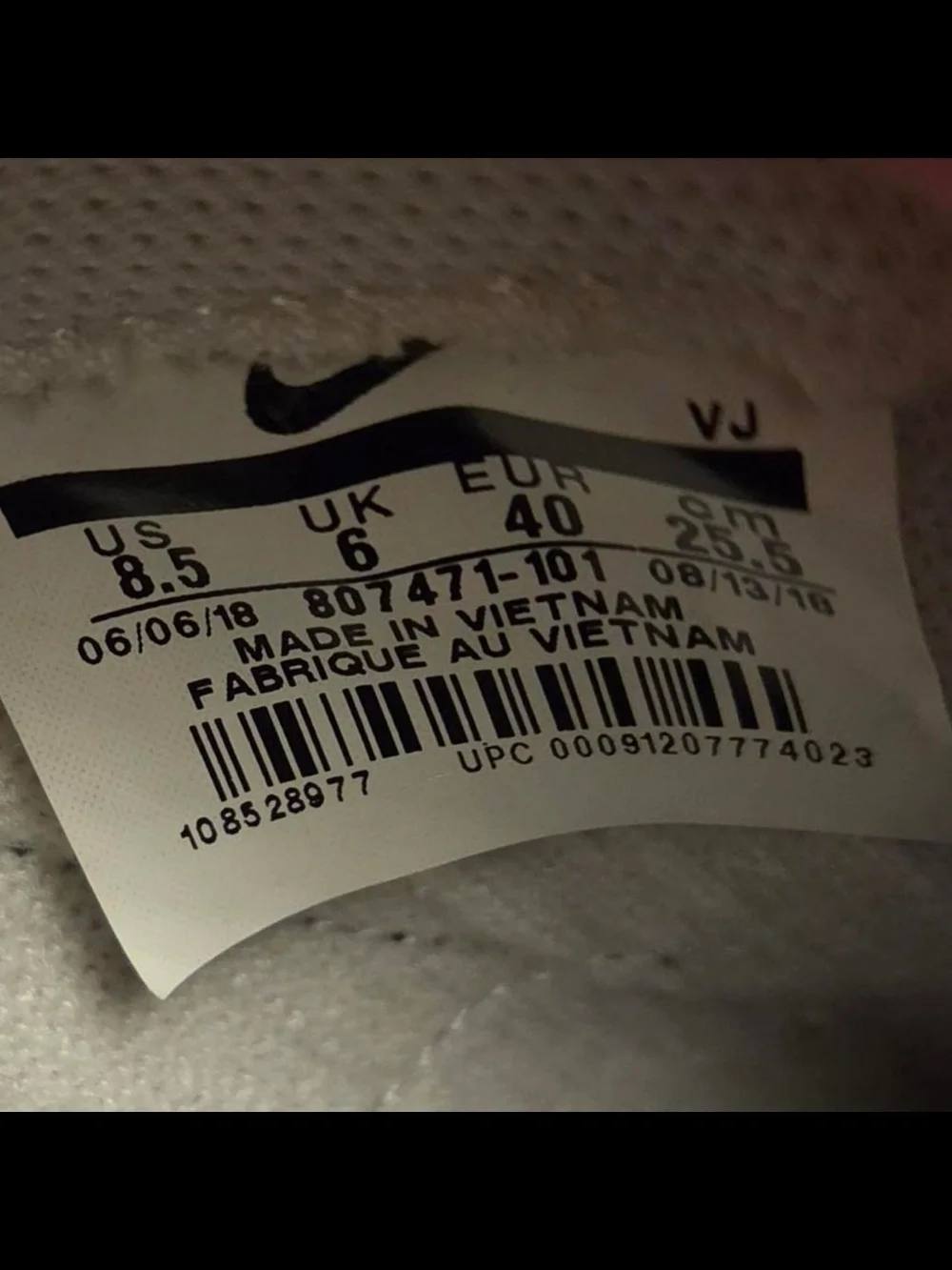 Nike Classic Cortez White Sneakers with Black Swoosh - Picture 6 of 6